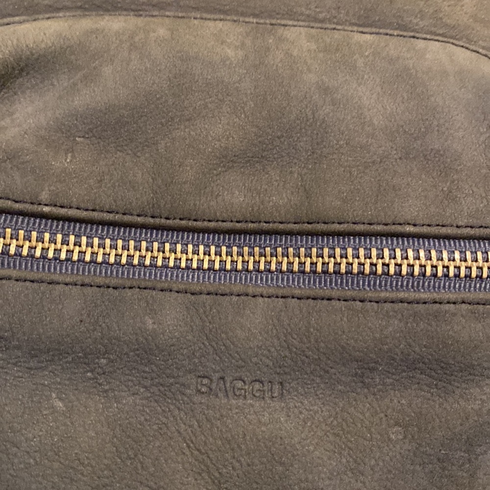 BAGGU NATURAL MILLED LEATHER Stylish Backpack - Picture 6 of 11